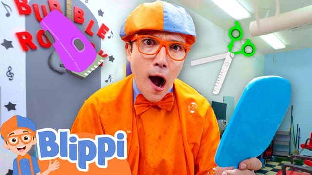 Blippi gets a haircut