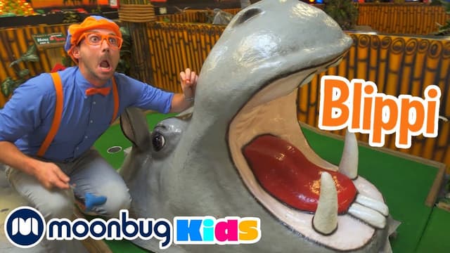 Blippi explores jungle animals